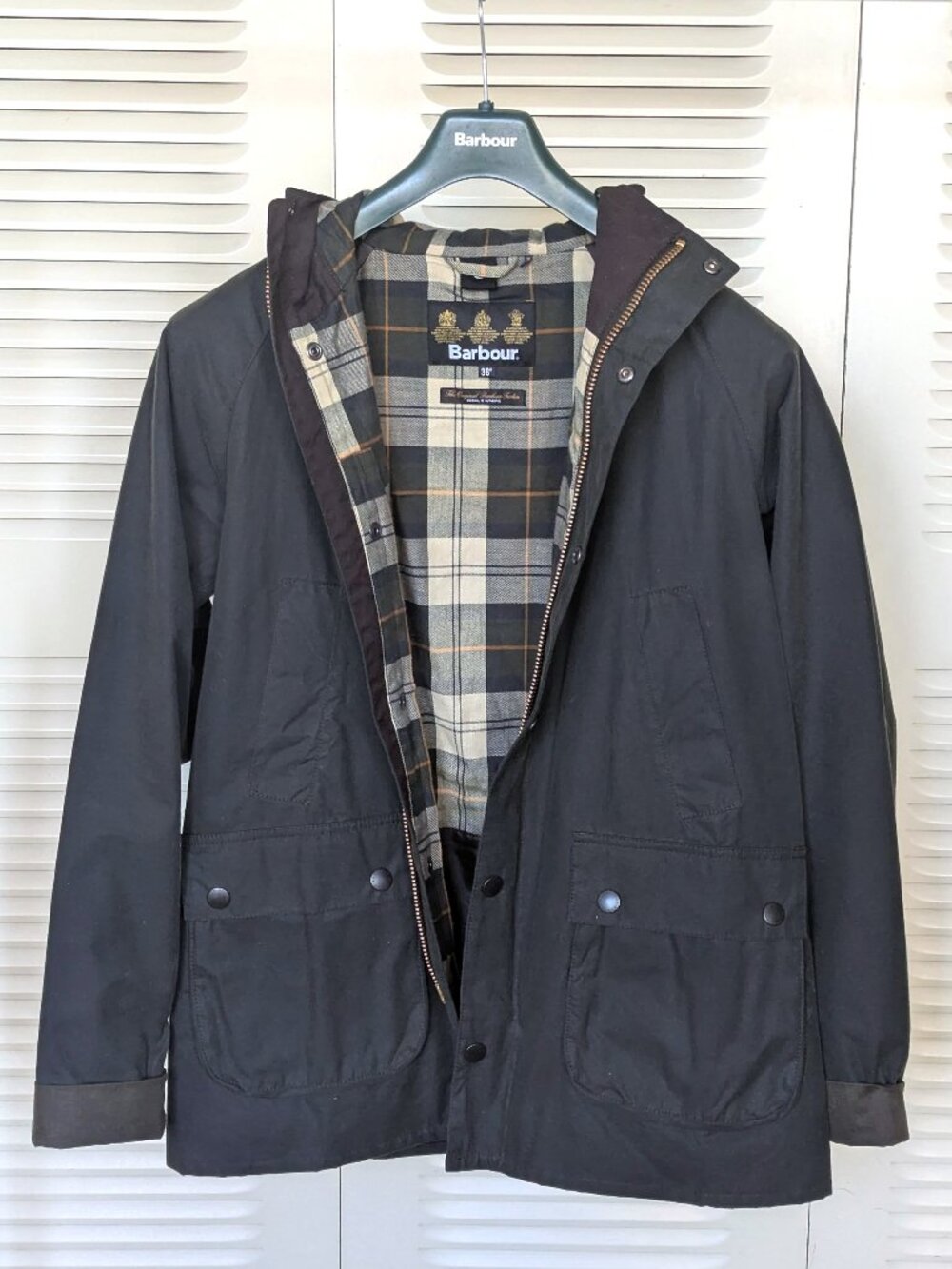 Barbour White Label Hooded Bedale Sl Waxed Jacket